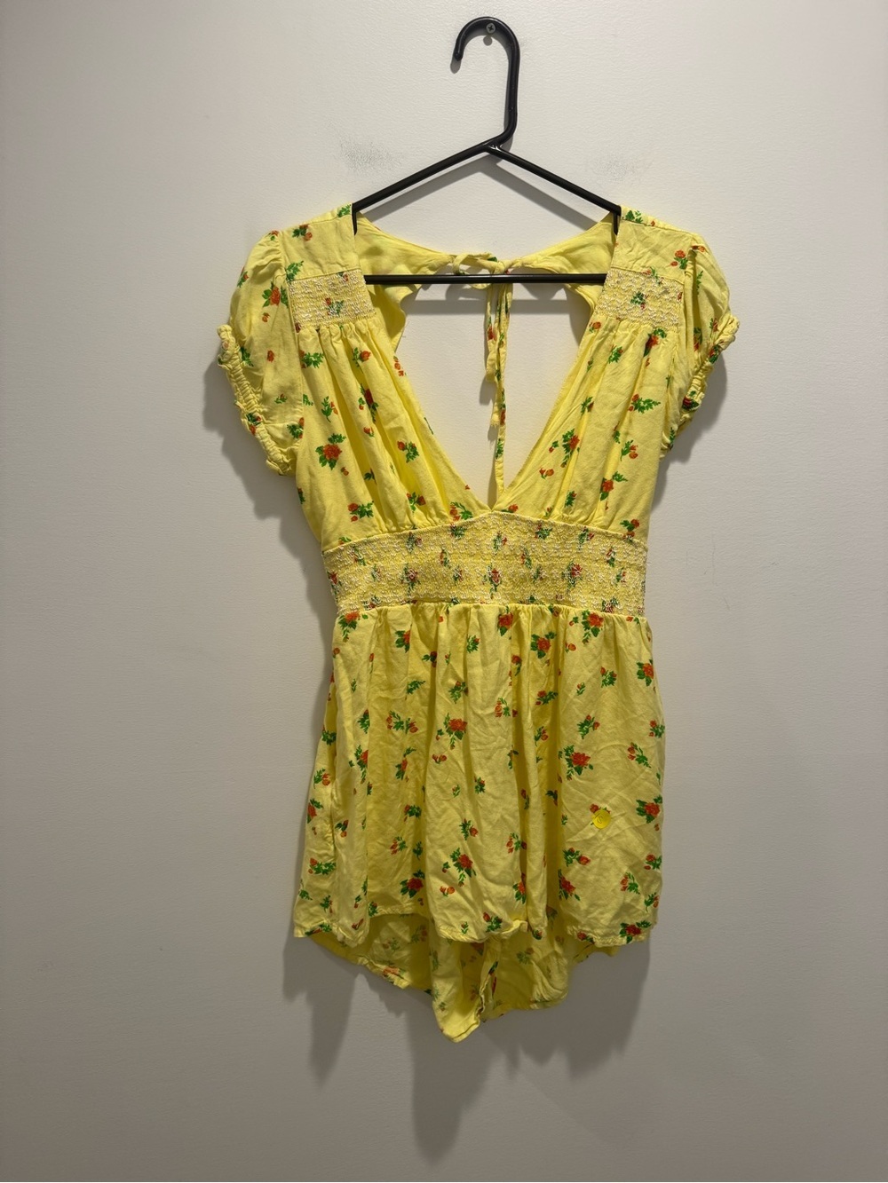 Urban Outfitters Laney floral smocked romper